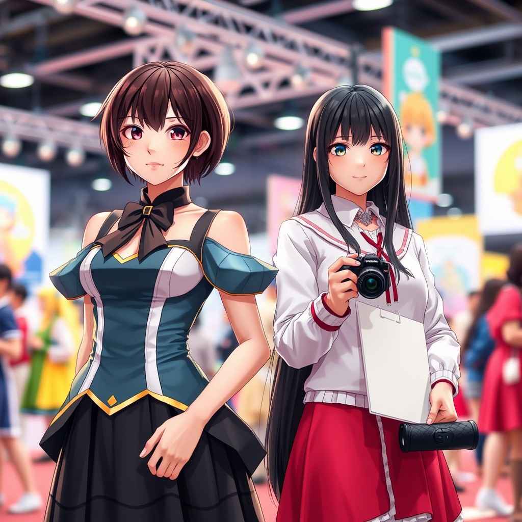 Sajuna and Shinju Inui from My Dress-Up Darling sharing moments of cosplay fun and support